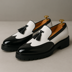 Croc-embossed loafers display