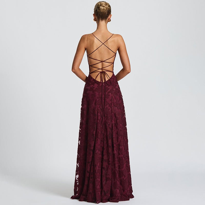 Elegant Evening Dress with Floral Print