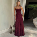 Elegant Evening Dress with Floral Print