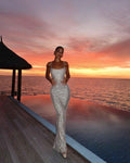 Amara – Sparkling sequin maxi dress with thin straps