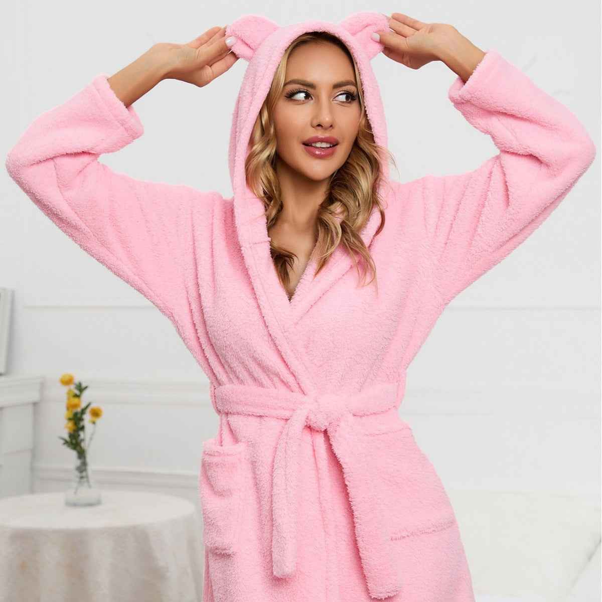 Women's Hooded Bathrobe