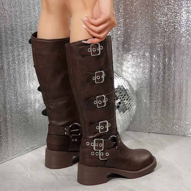Buckle Biker Boots