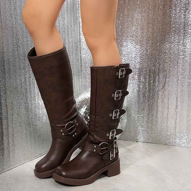 Buckle Biker Boots