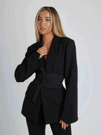 Chiara – Fitted Women's Blazer with Tie Belt & Wide Lapels