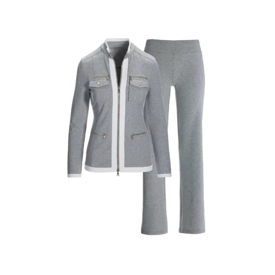 Women's Tracksuit Set with Zip-Up Jacket