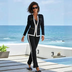 Women's Tracksuit Set with Zip-Up Jacket