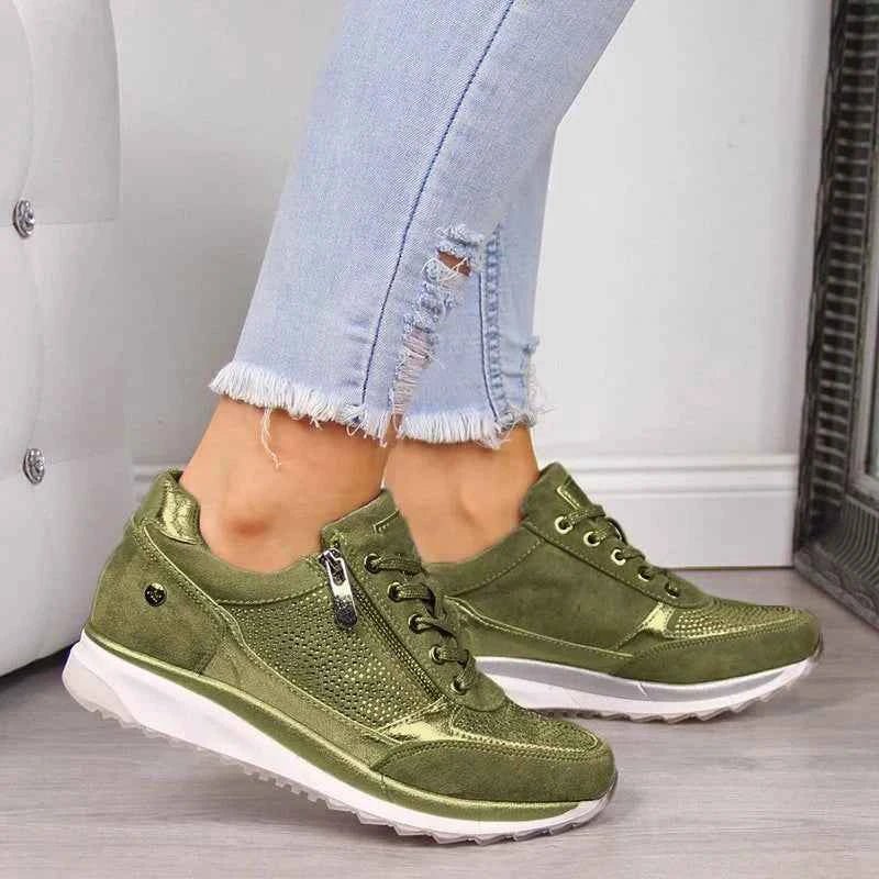 Dame Sneakers med Lynlås