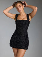 Elegant Structured Mini Dress Party Look