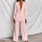Evelyn – Taljeret Blazer & Vidde Bukser Sæt