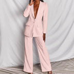 Evelyn – Taljeret Blazer & Vidde Bukser Sæt