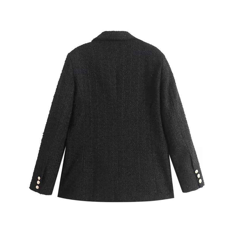 Fitted blazer with lapel collar