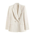 Fitted blazer with lapel collar