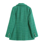 Fitted blazer with lapel collar