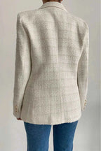 Fitted blazer with lapel collar