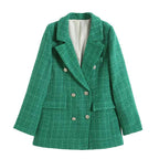 Fitted blazer with lapel collar