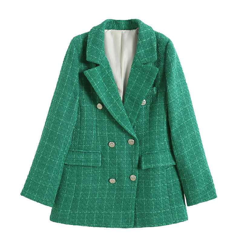 Fitted blazer with lapel collar