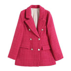Fitted blazer with lapel collar