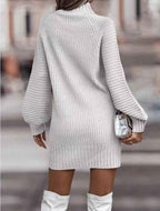 Figure-hugging knit dress