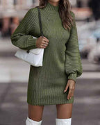 Figure-hugging knit dress