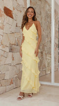 Flowing Ruffle Maxi Dress