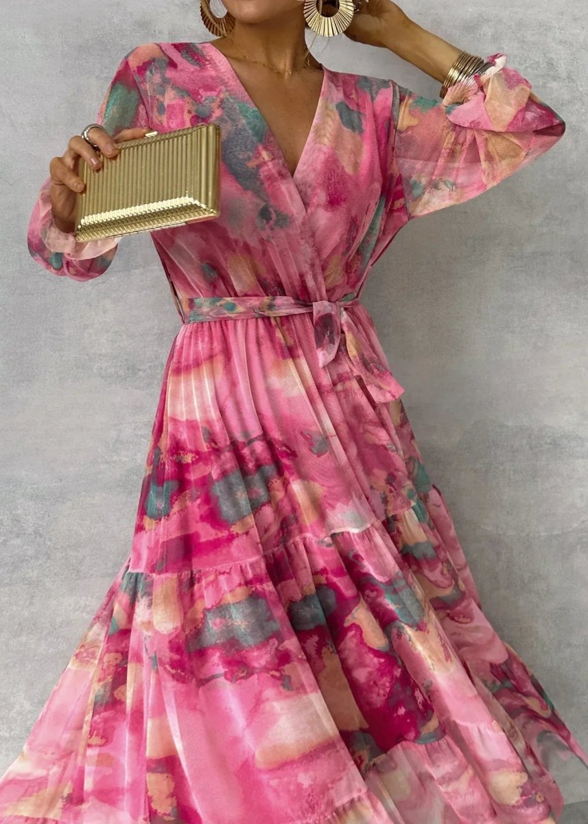 Floral Maxi Dress with Sleeves