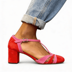 High Heels with Block Heel and Ankle Strap