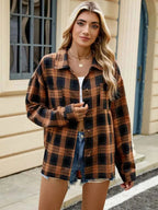 Plaid blouse for women