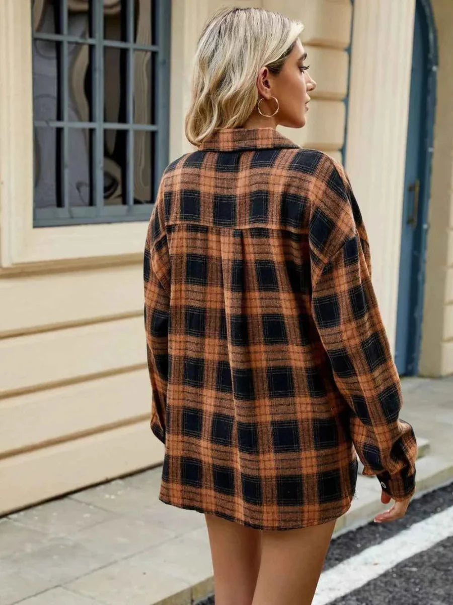 Rutet damebluse