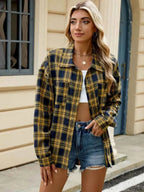 Rutet damebluse