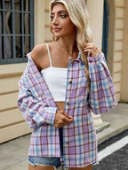 Plaid blouse for women