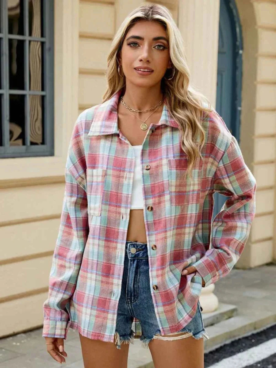 Rutet damebluse