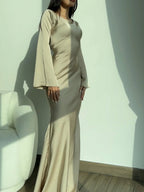 Elegant Long-Sleeve Maxi Dress