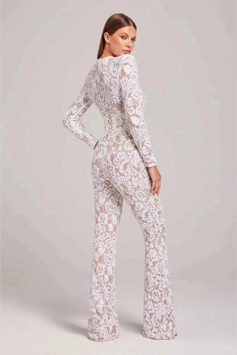 Langærmet Spids Jumpsuit