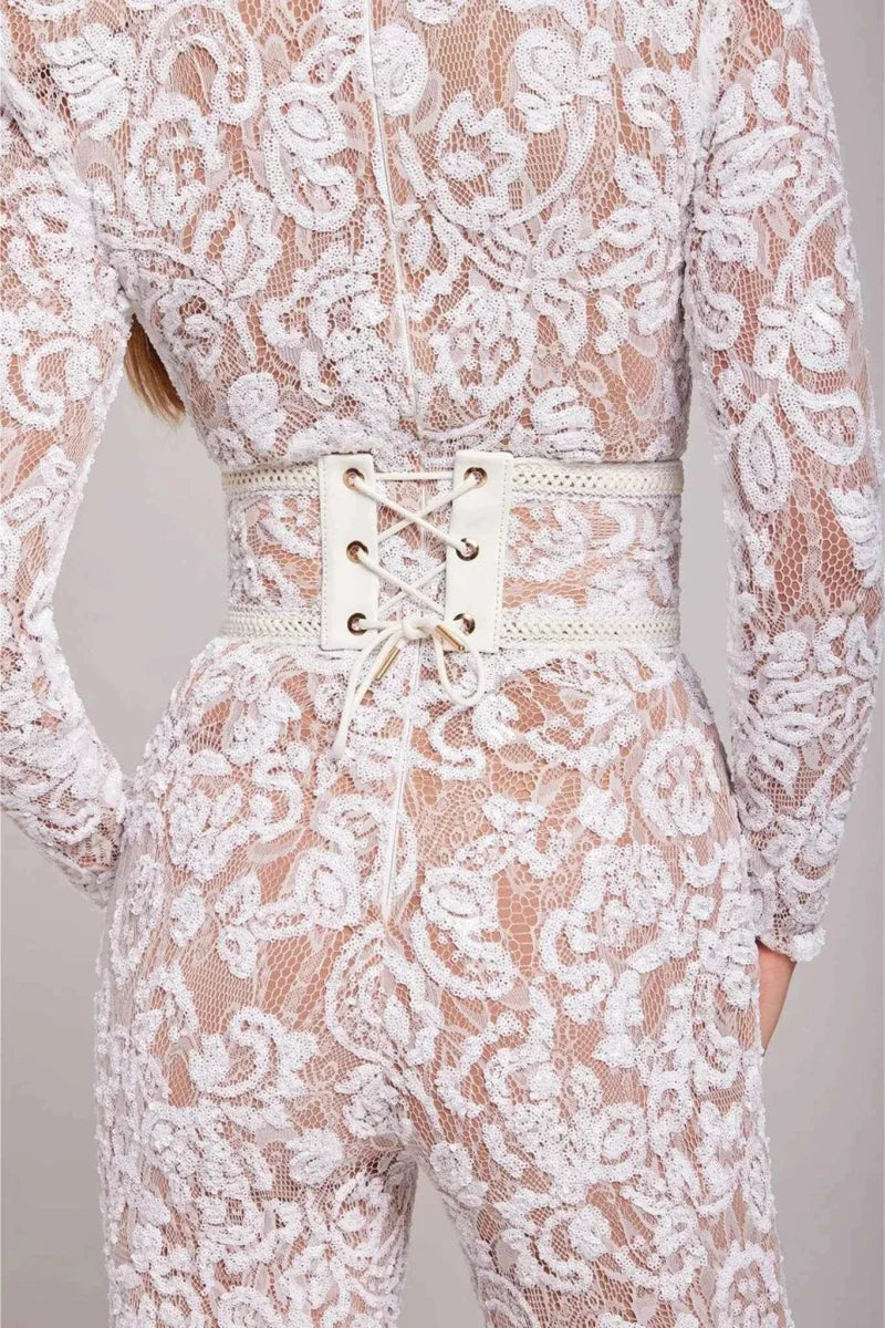 Langærmet Spids Jumpsuit