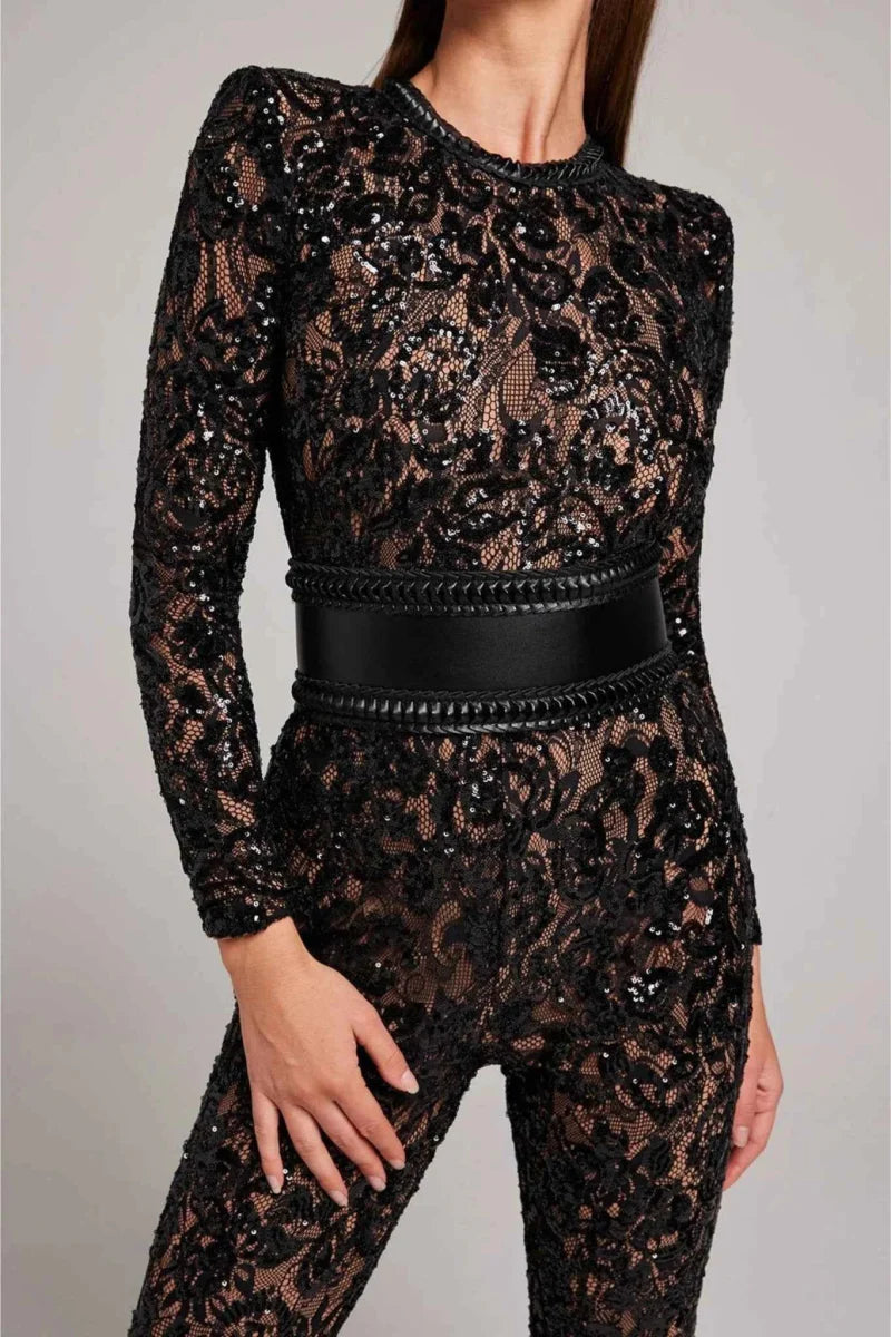 Langærmet Spids Jumpsuit