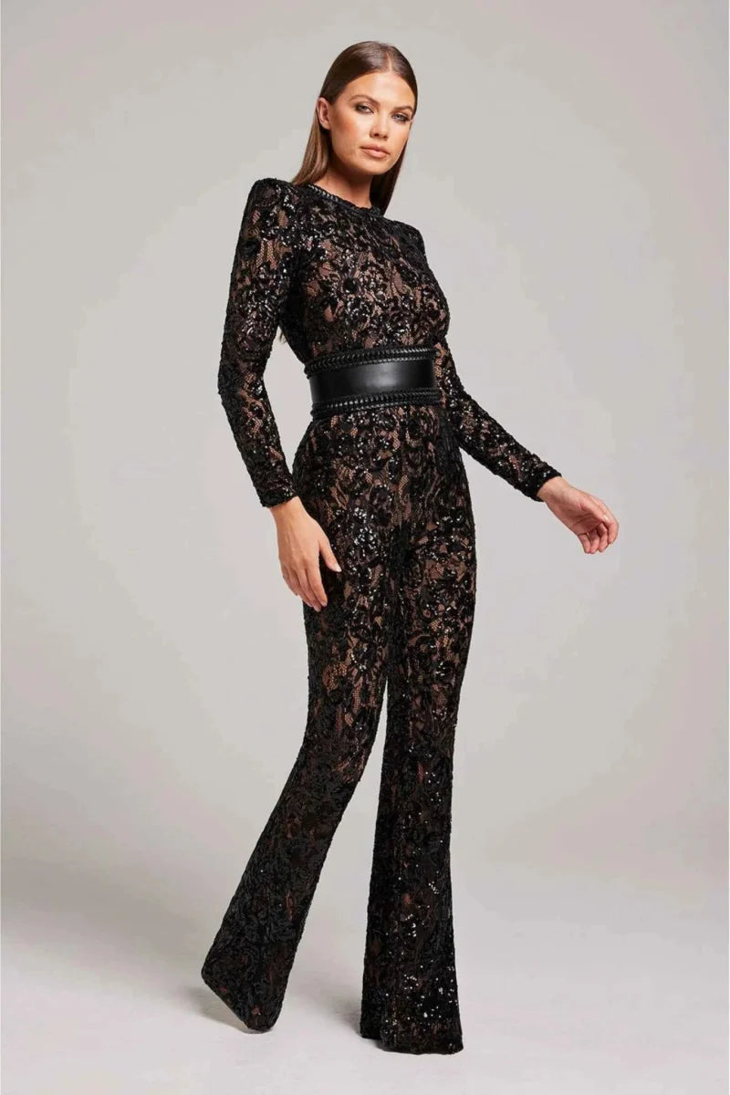 Langærmet Spids Jumpsuit