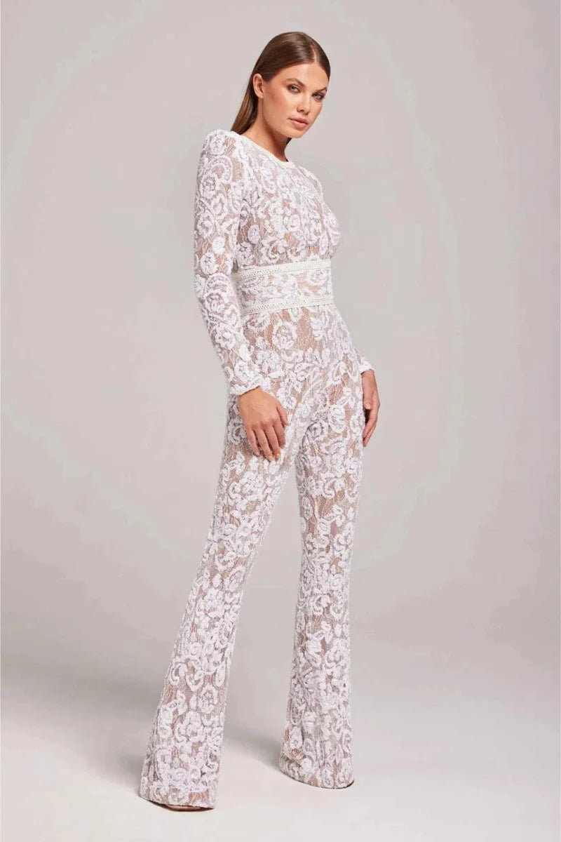 Langærmet Spids Jumpsuit