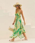 Layla – Summer Dress with Boho Print and Pointed Hem