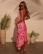 Layla – Summer Dress with Boho Print and Pointed Hem