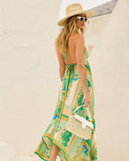 Layla – Summer Dress with Boho Print and Pointed Hem