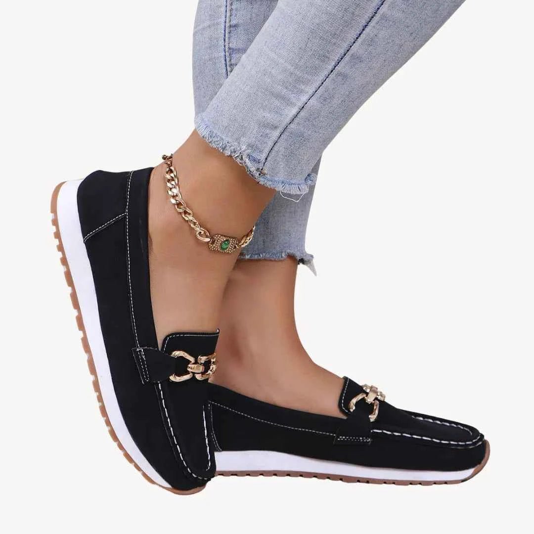 Women's Loafers with Chain Detail