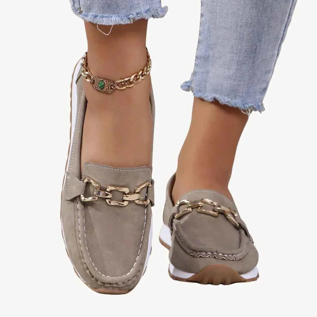 Women's Loafers with Chain Detail