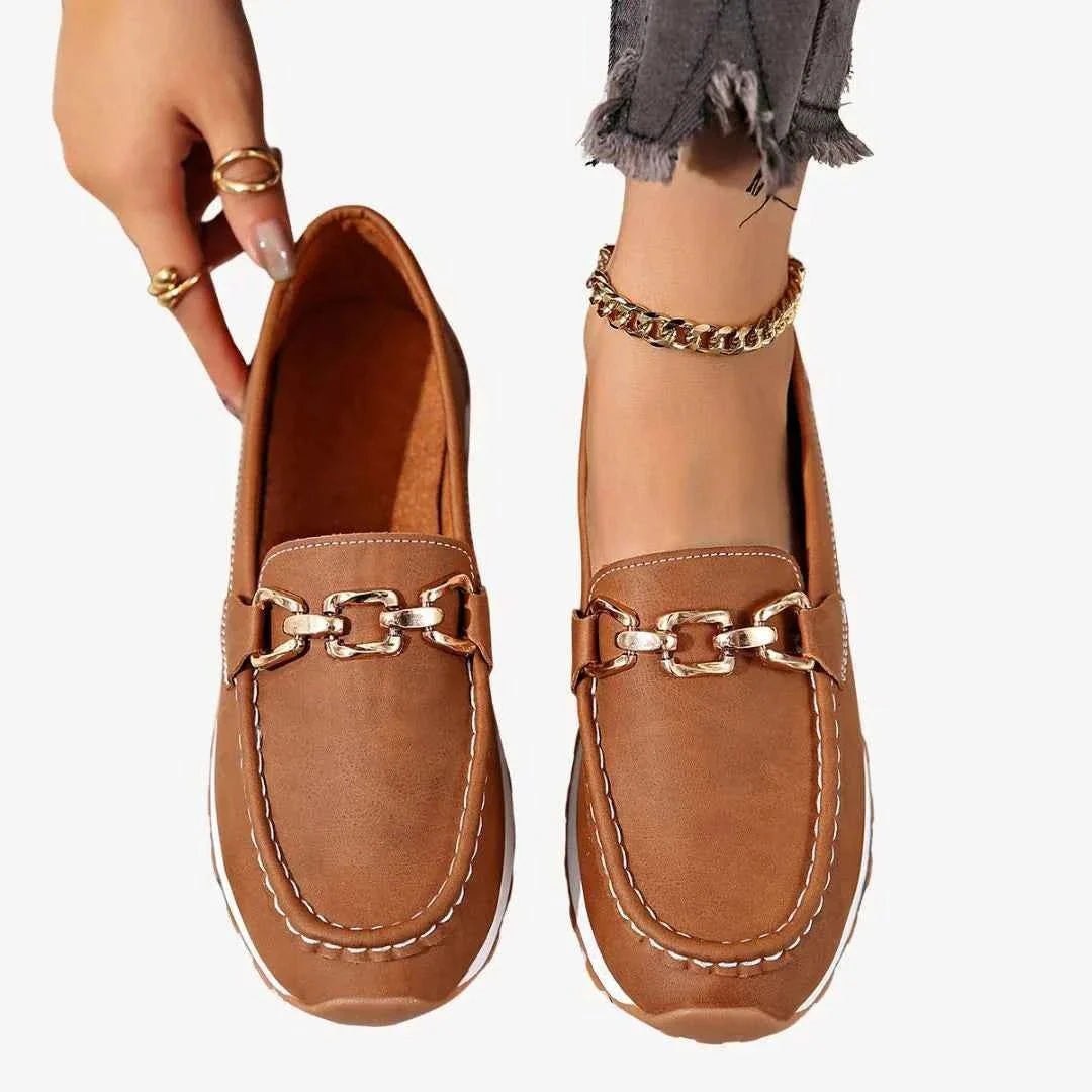 Women's Loafers with Chain Detail