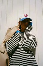 Løstsiddende Stribet Sweater