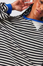 Løstsiddende Stribet Sweater