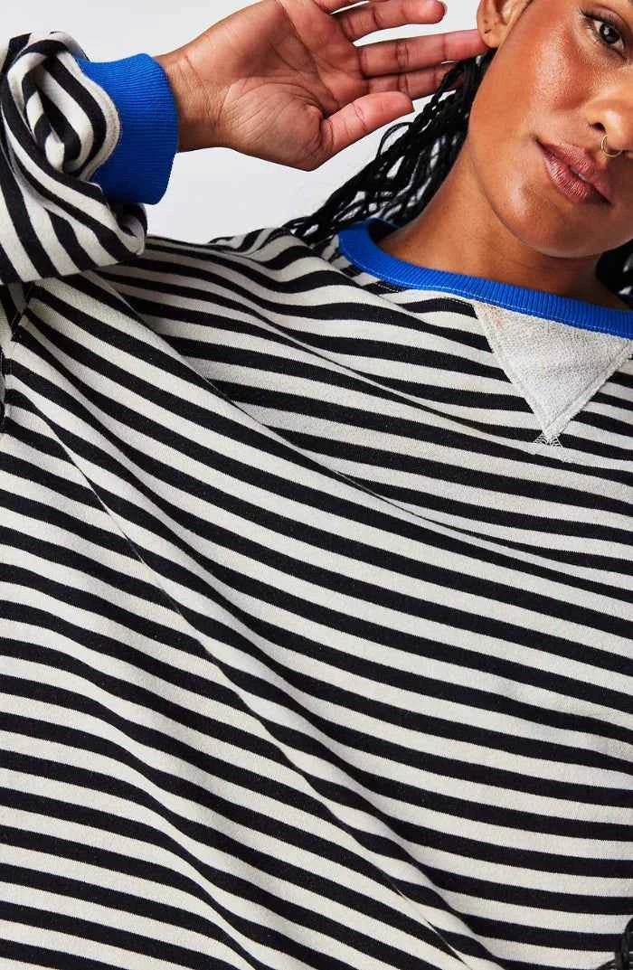 Løstsiddende Stribet Sweater