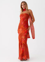 Floral Print Summer Maxi Dress