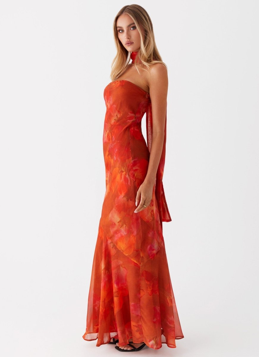 Floral Print Summer Maxi Dress