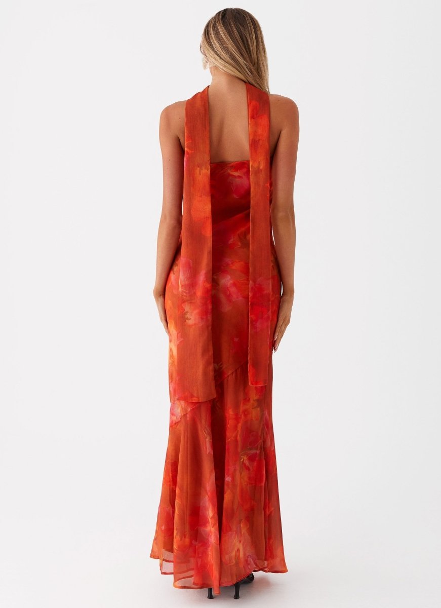 Floral Print Summer Maxi Dress