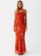 Floral Print Summer Maxi Dress